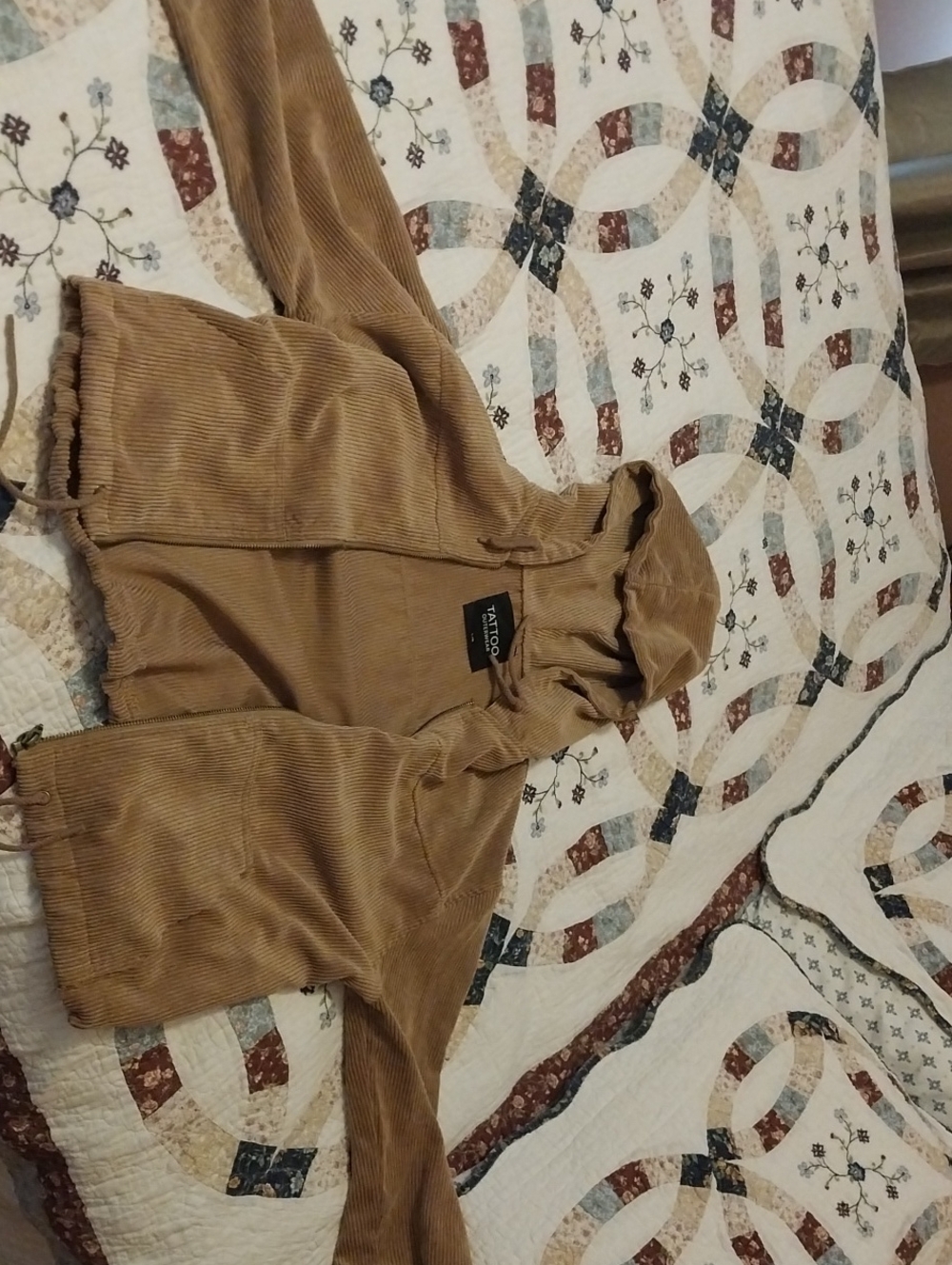 Eclipse Tan Corduroy Hooded Jacket